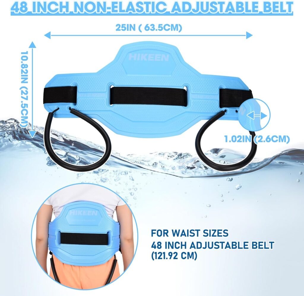 Swim Floating Belt,Water Aerobics Swimming Belt with Fixing Straps,Jogger Floatation Aid Buoyancy Belt for Swimming Pool Fitness and Fitness Workout Therapy