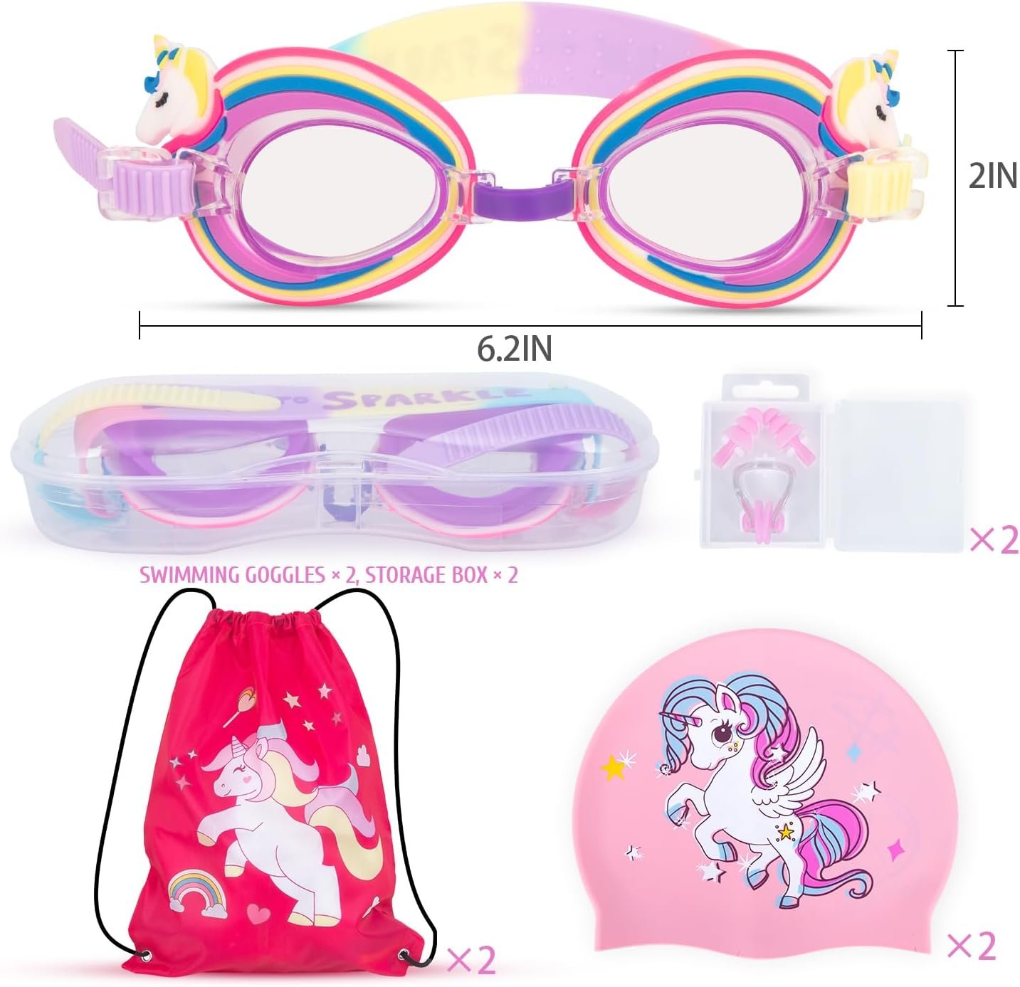 8PCS Kids Swim Goggles Set Review